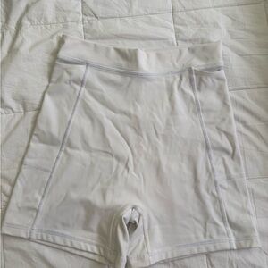 Aerie White High-Waisted Shorts